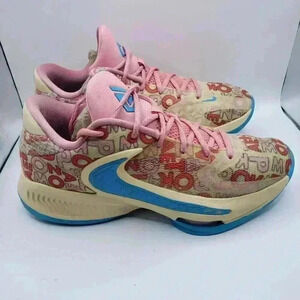 Nike Zoom Freak 4 Letter Bros Sneakers FB9503-200 Vanilla/Coral  Shoes M 7.5 W 9